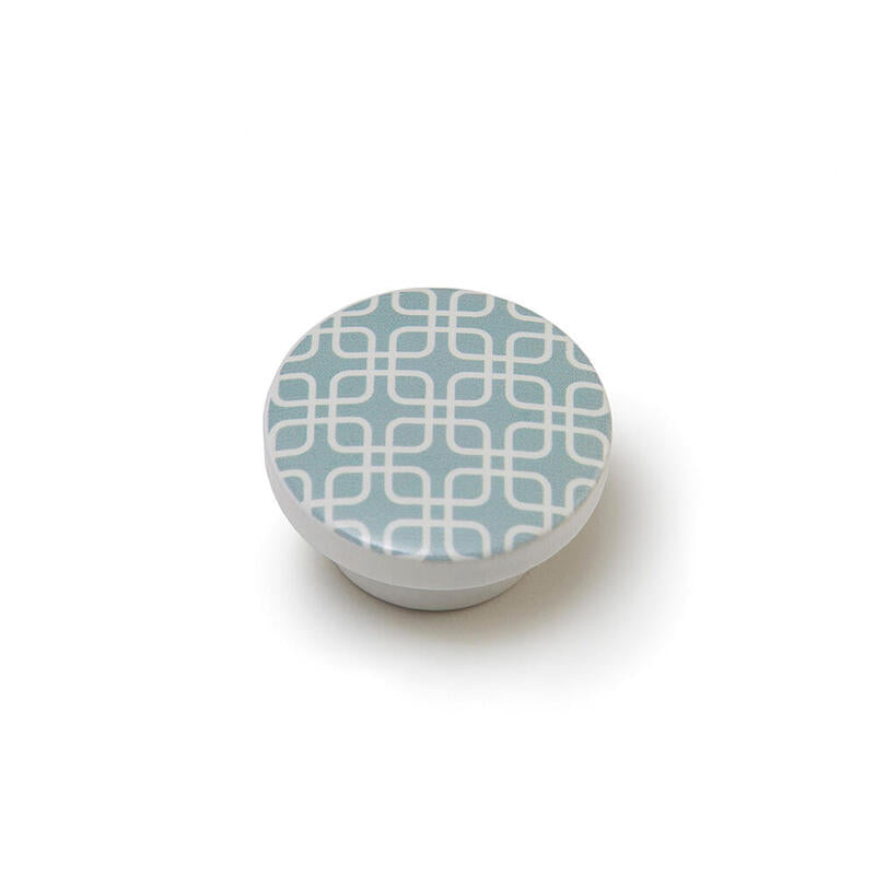 Blister Con 4 Pomos Redondos Para Mueble Fabricado En Madera Acabado Gris Mod. E225 Ø38mm Rei