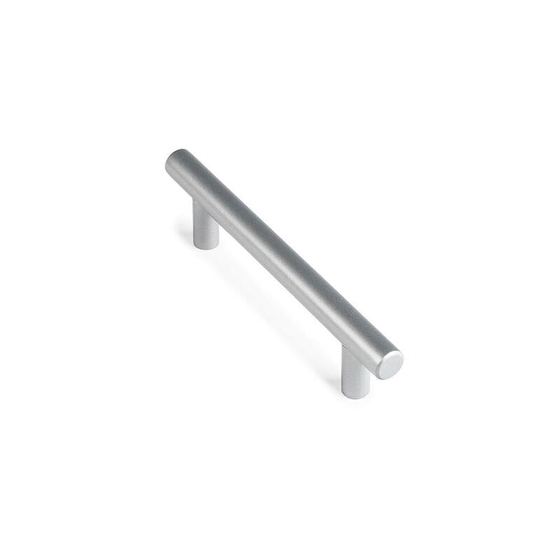 Blister Con 4 Tiradores De Mueble Tipo Asa Fabricado En Acero Inoxidable Acabado Aluminio Mod. 891h Entrepuntos 96mm Rei