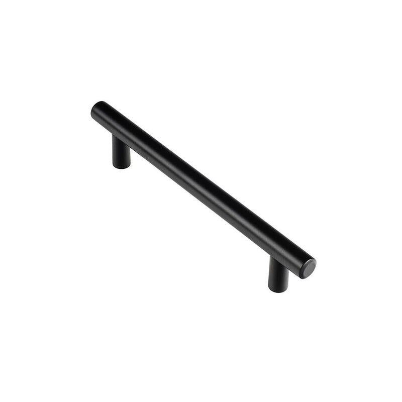 Blister Con 4 Tiradores De Mueble Tipo Asa Fabricado En Acero Inoxidable Acabado Negro Mate Mod. 891h Entrepuntos 128mm Rei