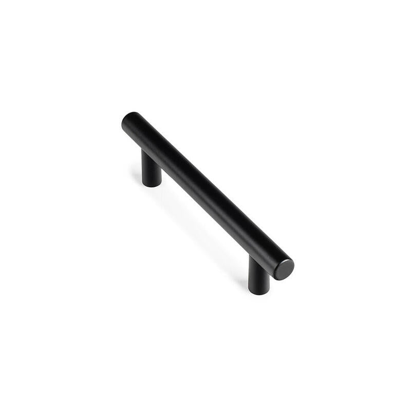 Blister Con 4 Tiradores De Mueble Tipo Asa Fabricado En Acero Inoxidable Acabado Negro Mate Mod. 891h Entrepuntos 96mm Rei