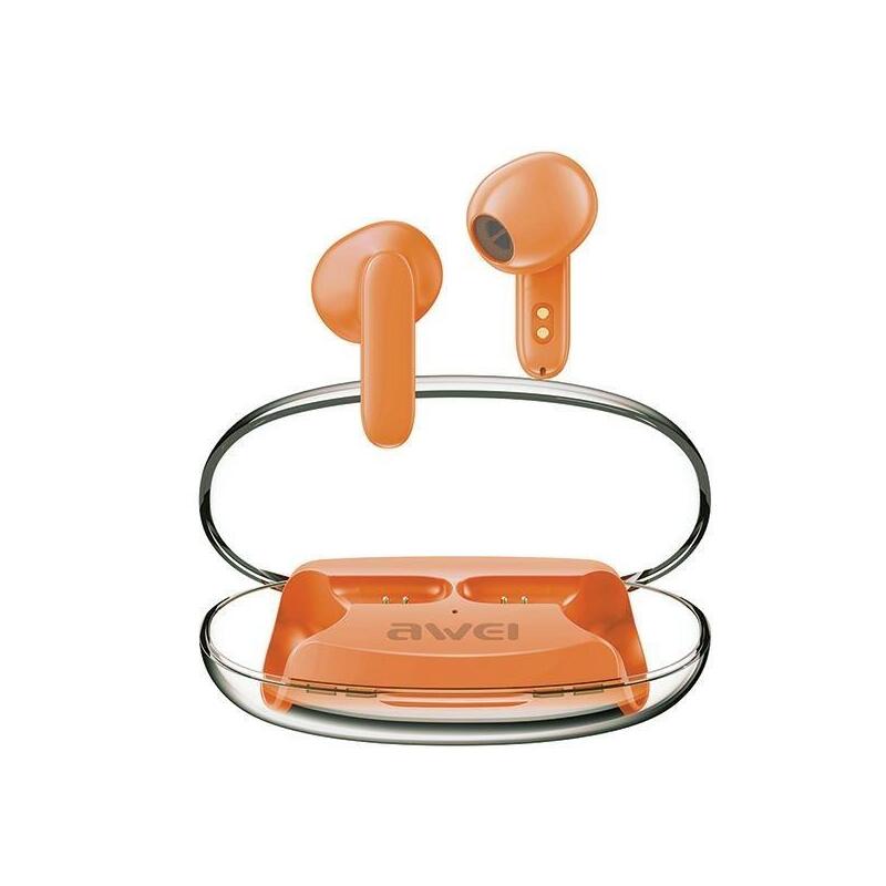 Bluetooth Headphones 5.3 T85 Enc Tws Naranja