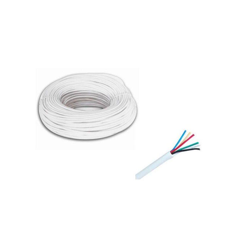 Bobina 100 M De Cable De Alarma De 8 Hilos ( 6 X 0, 22 + 2 X 0,75 )
