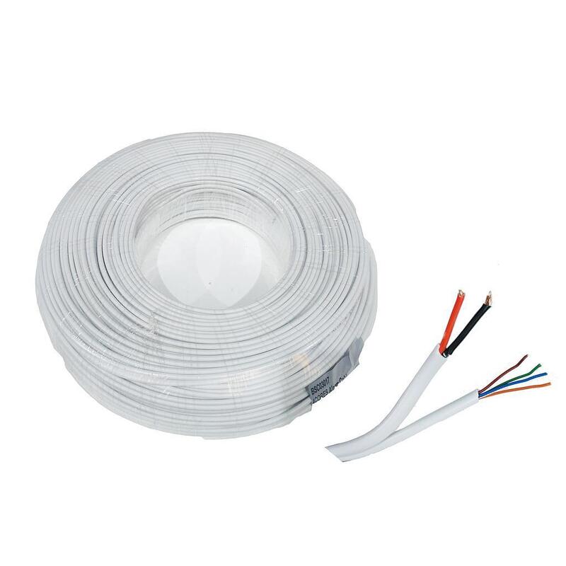 Bobina 100 M De Cable De Alarma Siamés De 6 Hilos ( 4 X 0, 22 + 2 X 0,75 )