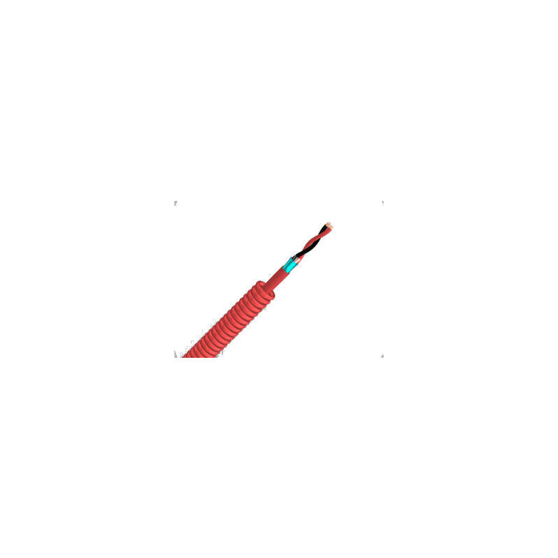 Bobina 100m Precableado En Tubo Corrugado Ø16 Lh Rojo + Z1oz1-K 2x1,5mm² Cca 250v