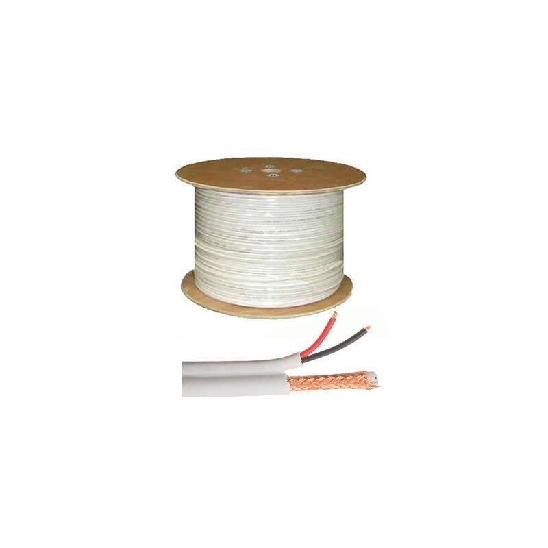 Bobina De Cable Siamés : Rg-59 + Alimentación . Diametro 6mm