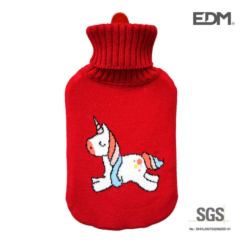 Bolsa De Agua Caliente 2 L Modelo Roja Unicornio