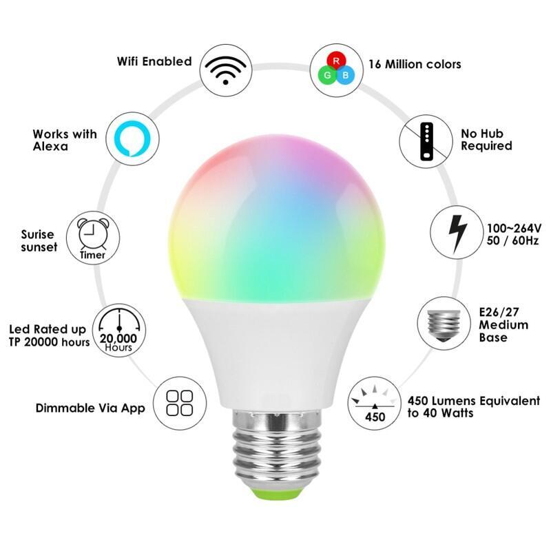 Bombilla Inteligente Magicymy8-E801-Gris 10w Rgb
