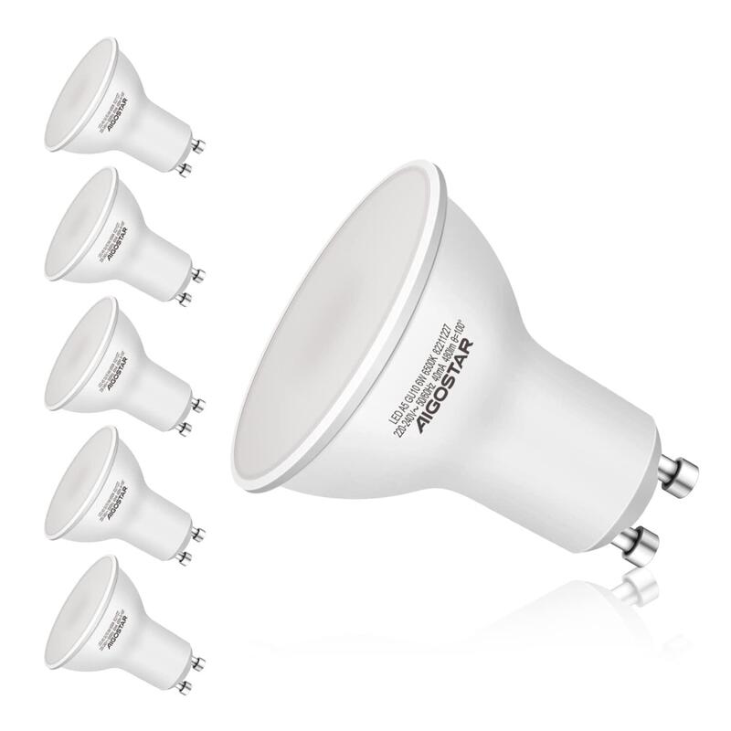 Bombilla Led Gu10 6w 6500k Luz Calida 480lm Aigostar