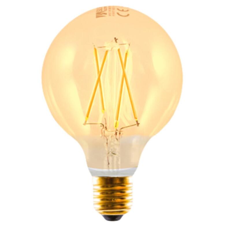 Bombilla Led Silver Electronic Filamento Edison Globo 3w=25w - E27 - 2.200k - 320 - 330 Lm - Luz Extra Calida - A++
