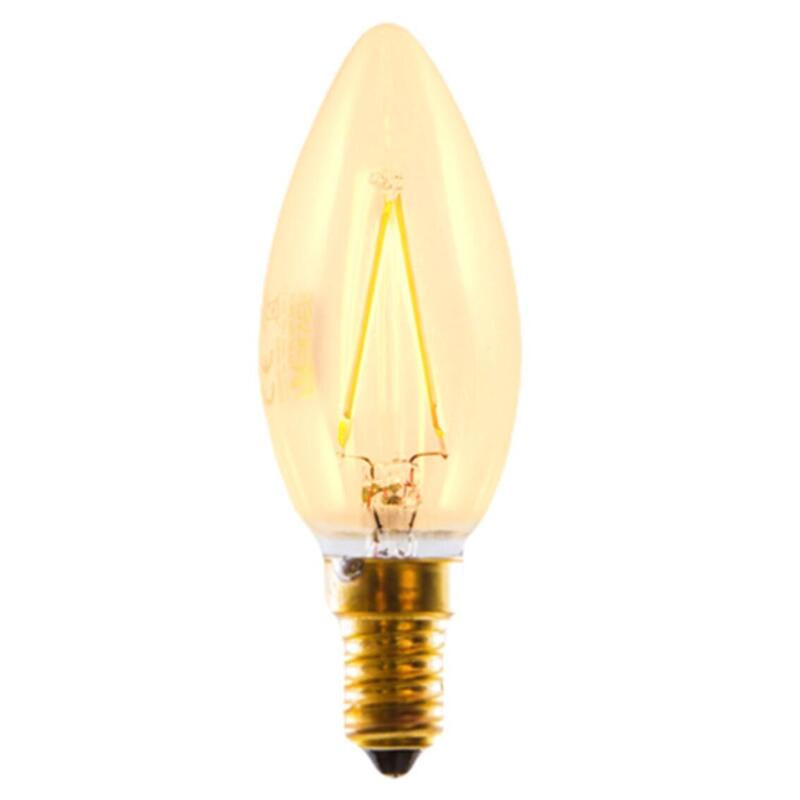 Bombilla Led Silver Electronic Filamento Edison Vela 3w=20w - E27 - 2.200k - 320 - 300 Lm - Luz Extra Calida - A++