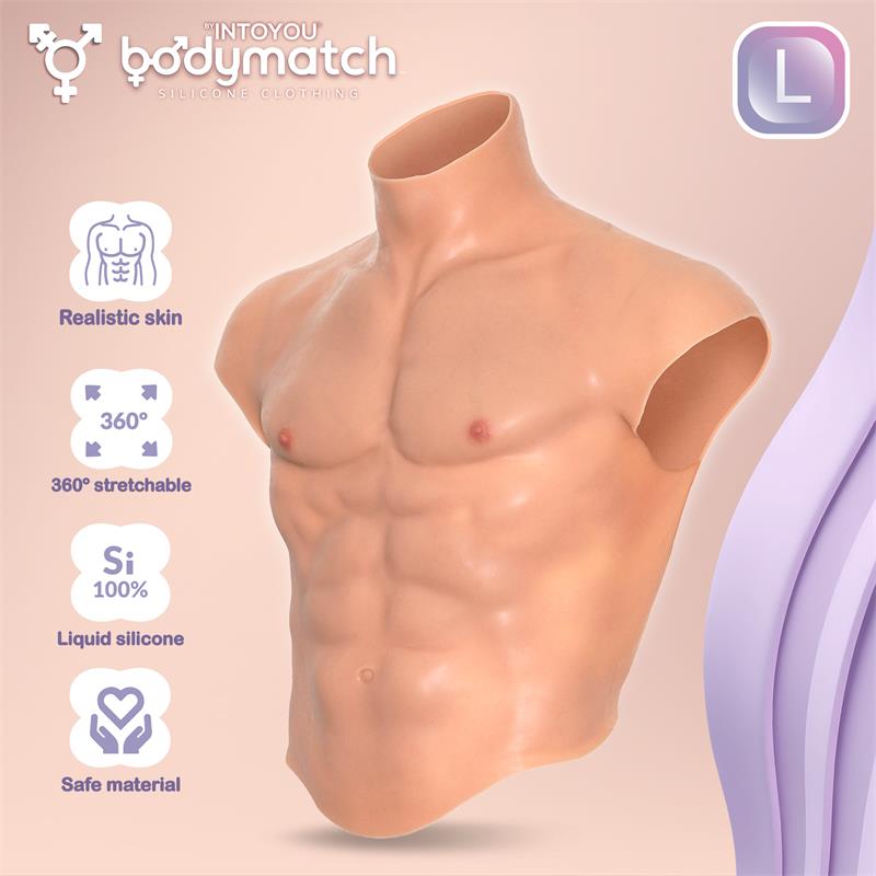 Boomax Traje Torso Masculino Hiperrealista Silicona Líquida Talla L