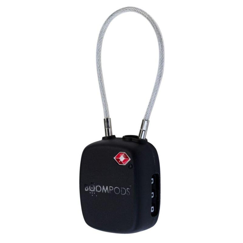 Boompods Lock Tsa Bag Tracker Black
