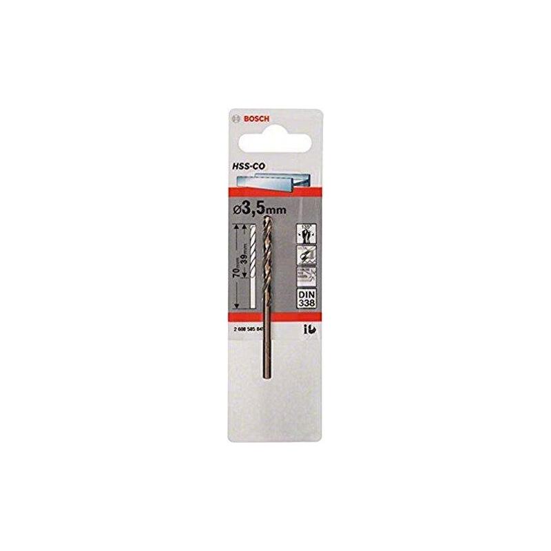 Bosch Broca Helicoidal Para Metal Hss-Co, Din 338, Ø 3,5 Mm 2608585845