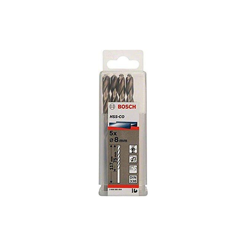 Bosch Broca Helicoidal Para Metal Hss-Co, Din 338, Ø 8 Mm 2608585894