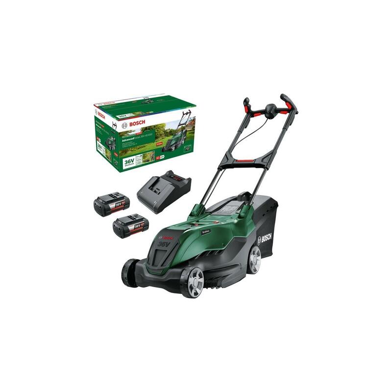 Bosch Cortacésped Inalámbrico Advancedrotak 36v-40-650, 36volt Verde/Negro, 2x Batería Li-Ion 4,0ah, Power For All 06008b9f02