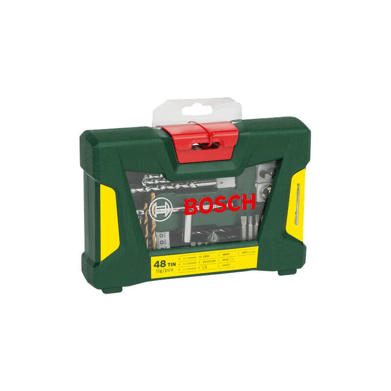 Bosch Diy & Garden Juego De Brocas Y Brocas V-Line Tin, 48 Piezas, Juego De Brocas Y Brocas Verde, Con Varilla Magnética 2607017314