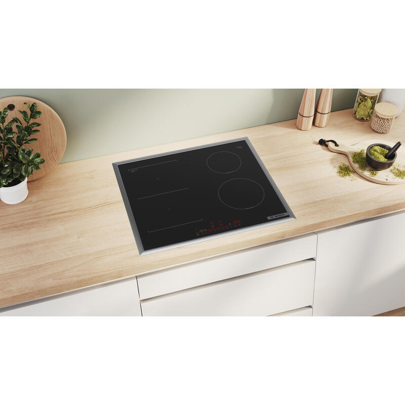Bosch Home Pvs645hb1e Serie 6, Placa Autosuficiente Negro/Acero Inoxidable, 60 Cm Pvs645hb1e
