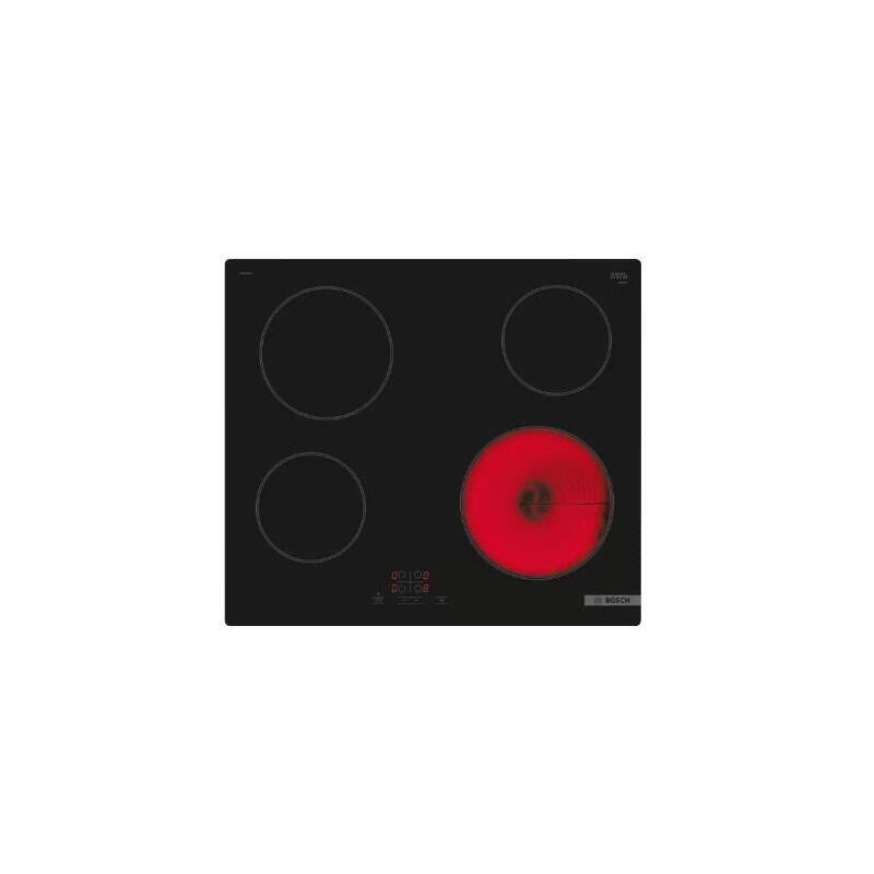 Bosch Pke61rba2e Electric Hob, Number Of Burners Cooking Zones 4, Without Frame, Width 60 Cm, Black