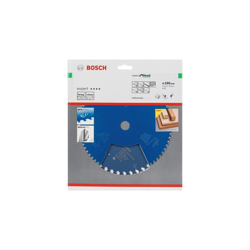 Hoja De Sierra Circular Bosch Professional Expert Para Madera, Ø 190 Mm, Diámetro 40z 30 Mm, Para Sierras Circulares Portátiles 2608644048