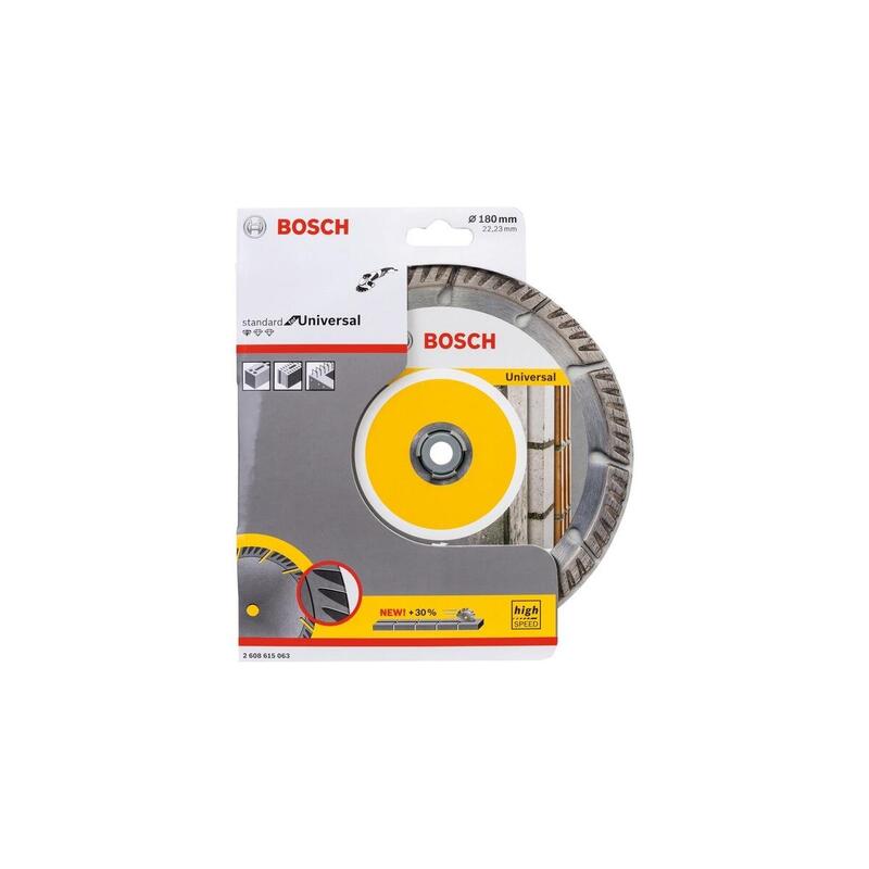 Disco De Corte Diamantado Bosch Professional Standard Para Universal, Ø 180 Mm, Diámetro 22,23 Mm 2608615063