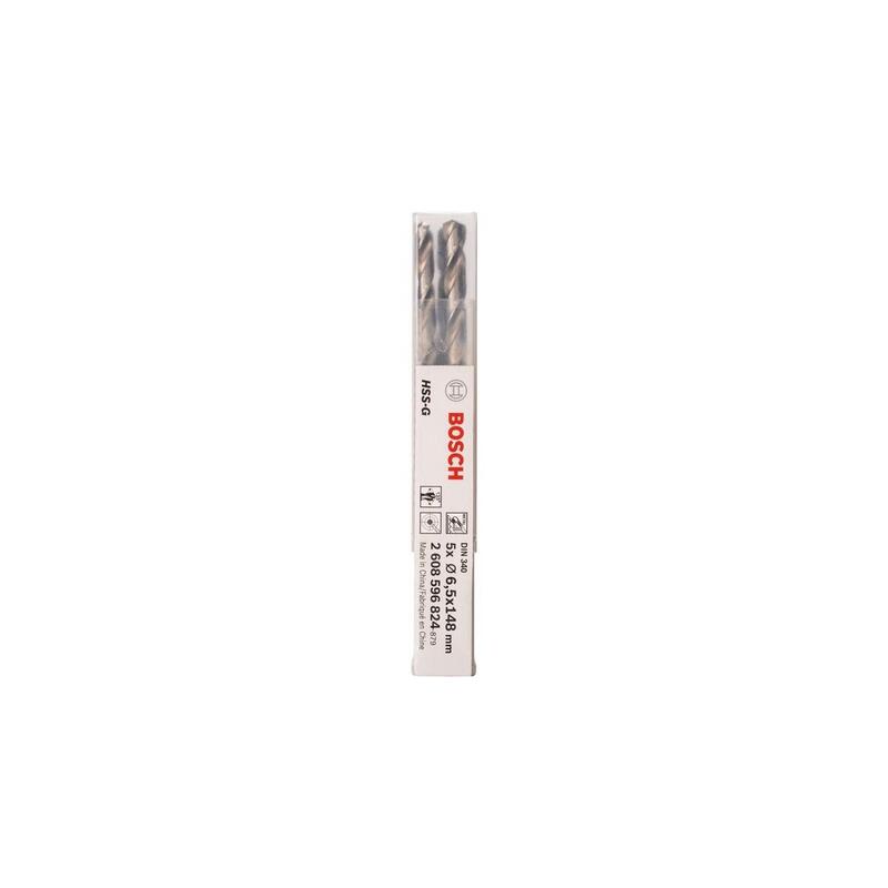 Bosch Professional Para Metal Hss-G Largo, Ø 6,5 Mm 5 Piezas, Longitud Útil 97 Mm 2608596824