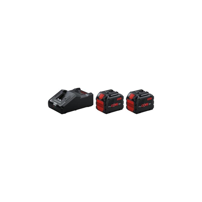 Bosch Professional Set De Inicio 18v, 2x Procore 18v 12.0ah + Gal 18v-160 Professional Negro, 2x Batería + Cargador, Ampshare Alliance 1600a02t5w