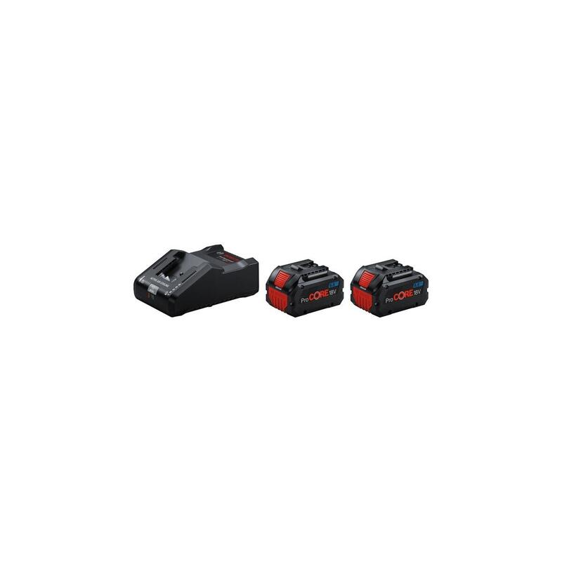Bosch Professional Starter Set 18v, 2x Procore 18v 8.0ah + Gal 18v-160 Professional Negro, 2x Batería + Cargador, Ampshare Alliance 1600a02t5p