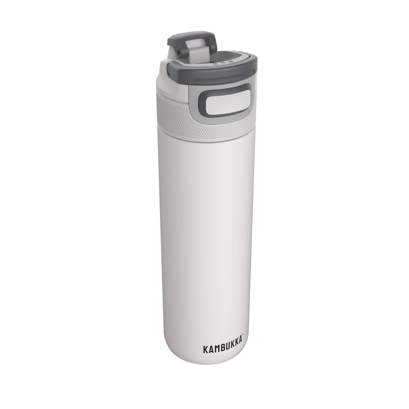 Botella De Agua Kambukka Elton Insulated 600ml Chalk White Acero Inoxidable Antigoteo Antiderrame