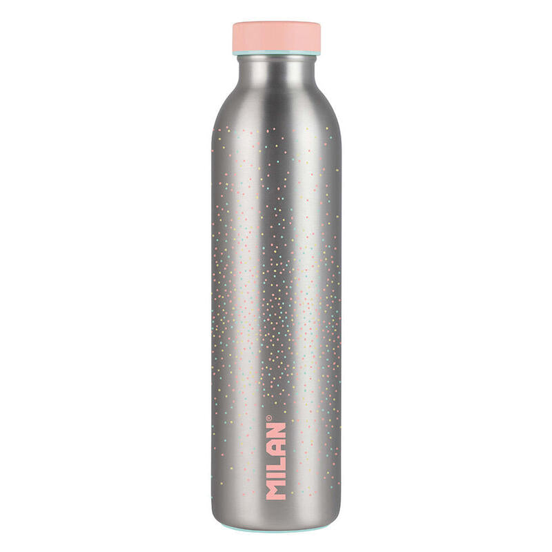 Botella Isotérmica De Acero Inoxidable 591ml Serie Silver, Rosa Milan