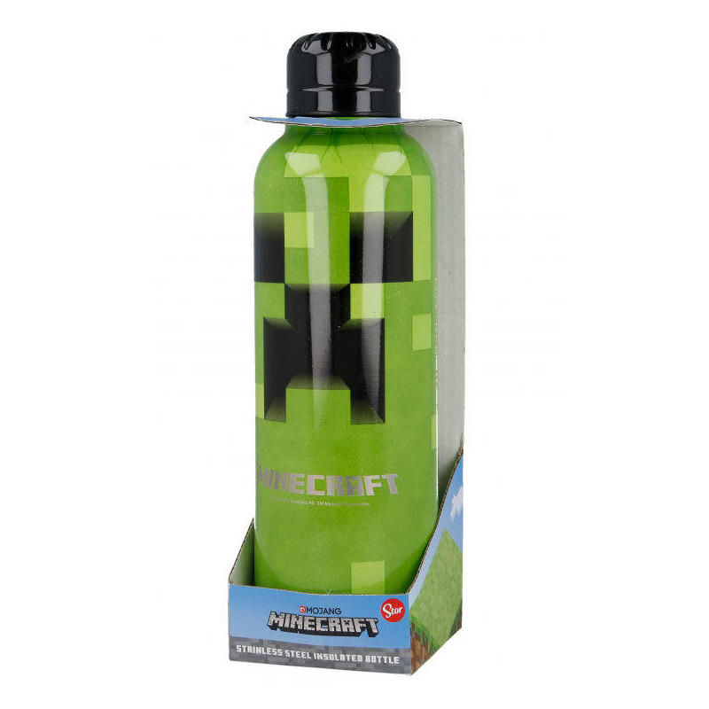 Botella Termo Acero 515ml. Minecraft