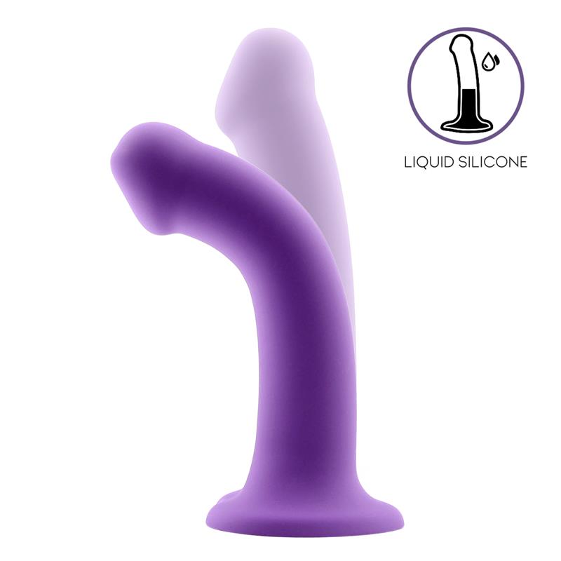 Dildo Bouncy Silicona Líquida Hiper Flexible 6.5 - 16.5 Cm Talla S Púrpura
