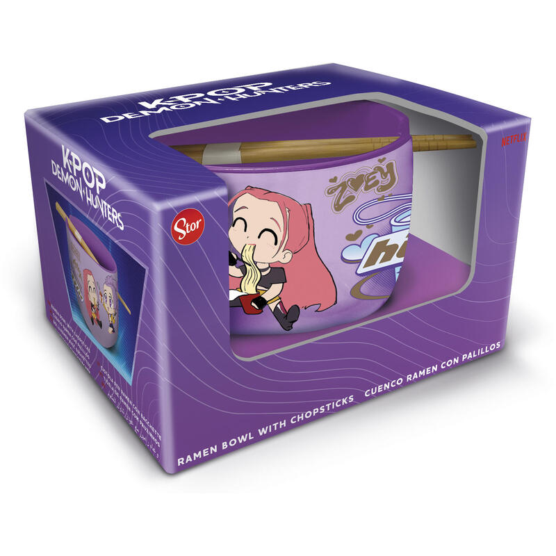 Bowl De Ramen Con Palillos En Caja Regalo K-Pop Demon Hunters