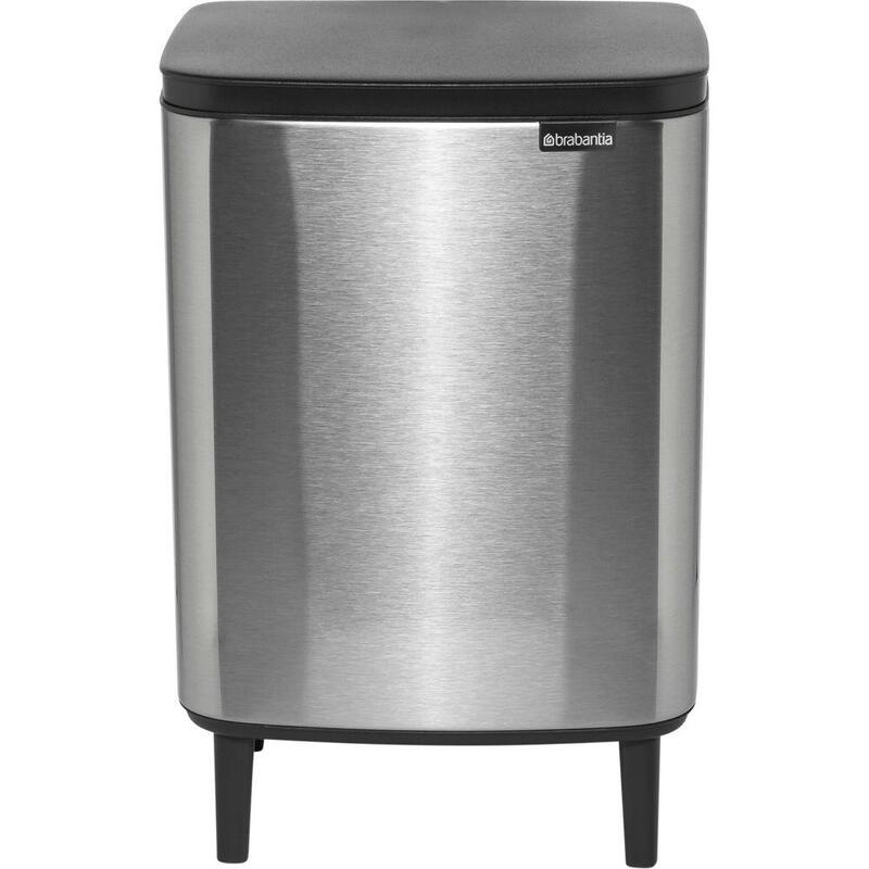 Brabantia Bo Trash Bin Hi 12 L Matte Steel Fingerprint Proof