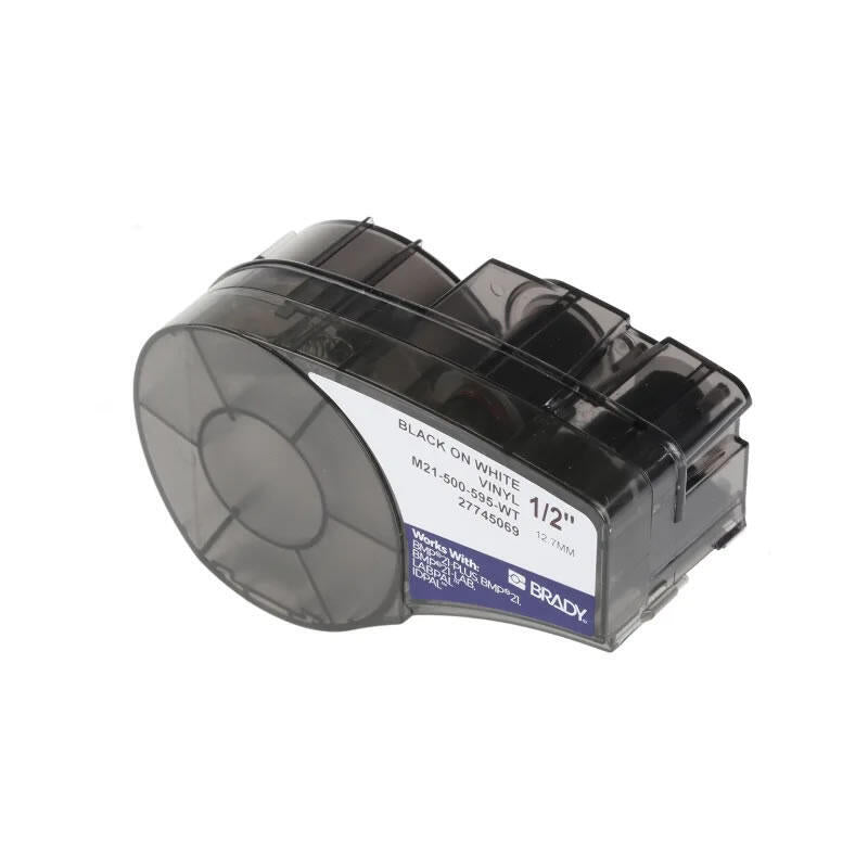 Brady Bmp21 Negro/Blanco Etiquetas De Vinilo Genericas M21-500-595-Wt