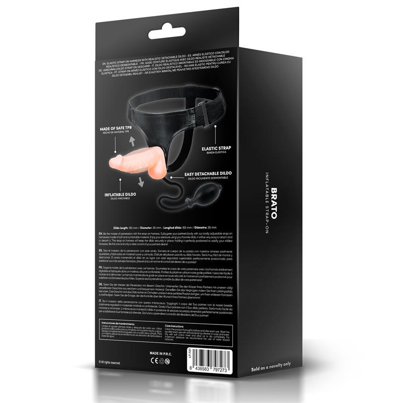 Brato Arnés Con Dildo Realista Y Función De Inflado