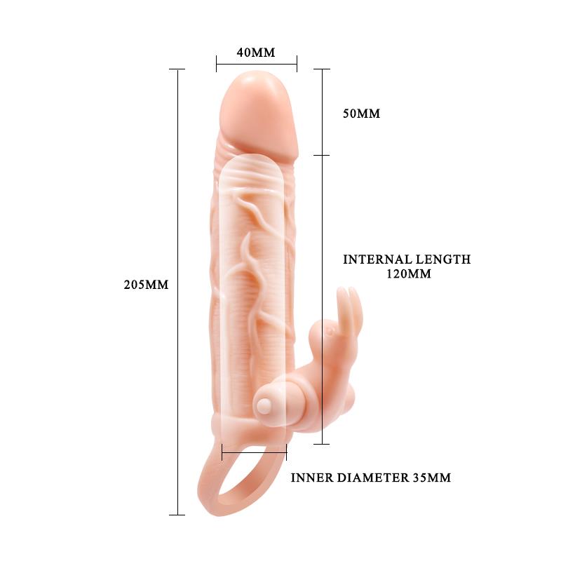 Funda Para El Pene Brave Man Con Vibración + 5cm