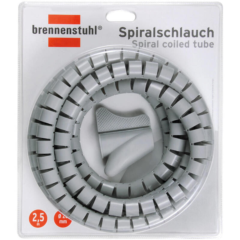 Brennenstuhl Manguera Espiral L = 2,5 M, Ø = 20 Mm, Gris