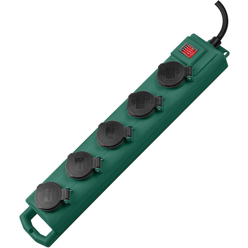 Brennenstuhl Super-Solid Sl 544 D Ip54 Toma De Corriente De Jardín De 5 Vías, 5 M