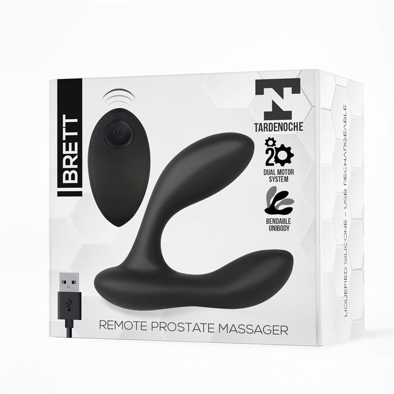 Brett Masajeador Prostático Control Remoto Usb Silicona Líquida