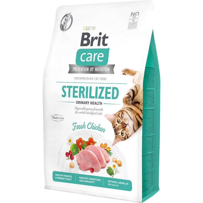 Brit Care Grain-Free Sterilized Urinary - Comida Seca Para Gatos - 2 Kg