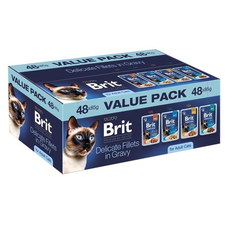 Brit Delicate Fillets In Gravy For Adult Cats Mokra Karma Dla Kota 48x85g