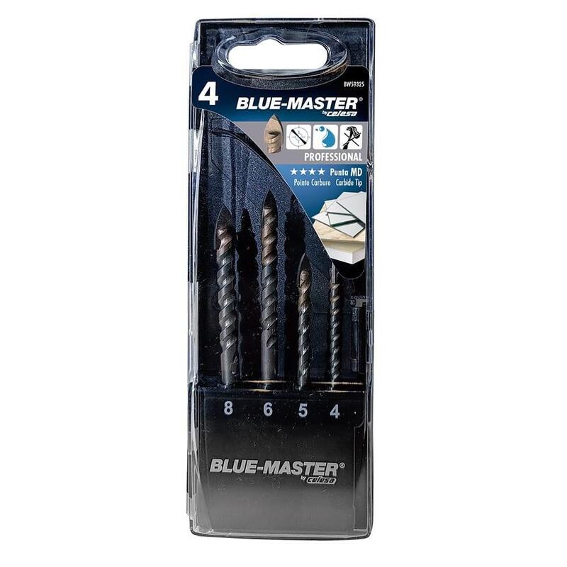 Brocas Profesionales En Punta De Lanza Md, Porcelánico Duro Ø4-5-6-8 Mm, Juego 4 Piezas