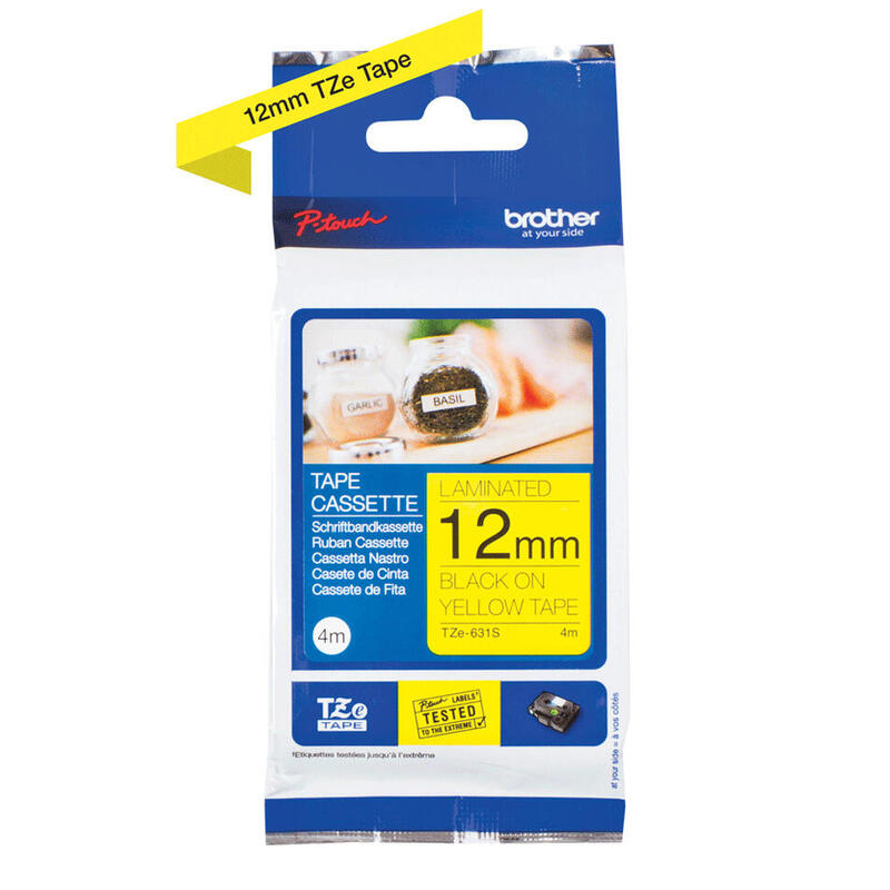 Brother Tze-631s Cinta Para Impresora De Etiquetas Negro Sobre Amarillo