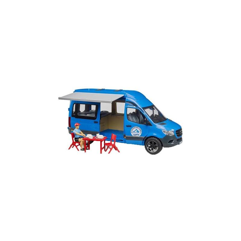 Bruder Mb Sprinter Camper Con Conductor, Modelo De Vehículo Azul 02684
