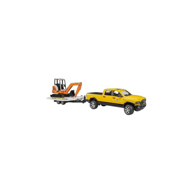 Bruder Ram Rental Service Con Miniexcavadora, Modelo De Vehículo 02546