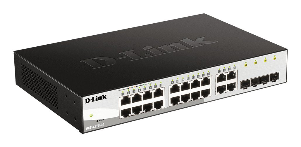 Switch D-Link Dgs-1210-20 20 Puertos Rj45 10 100 1000 Sfp