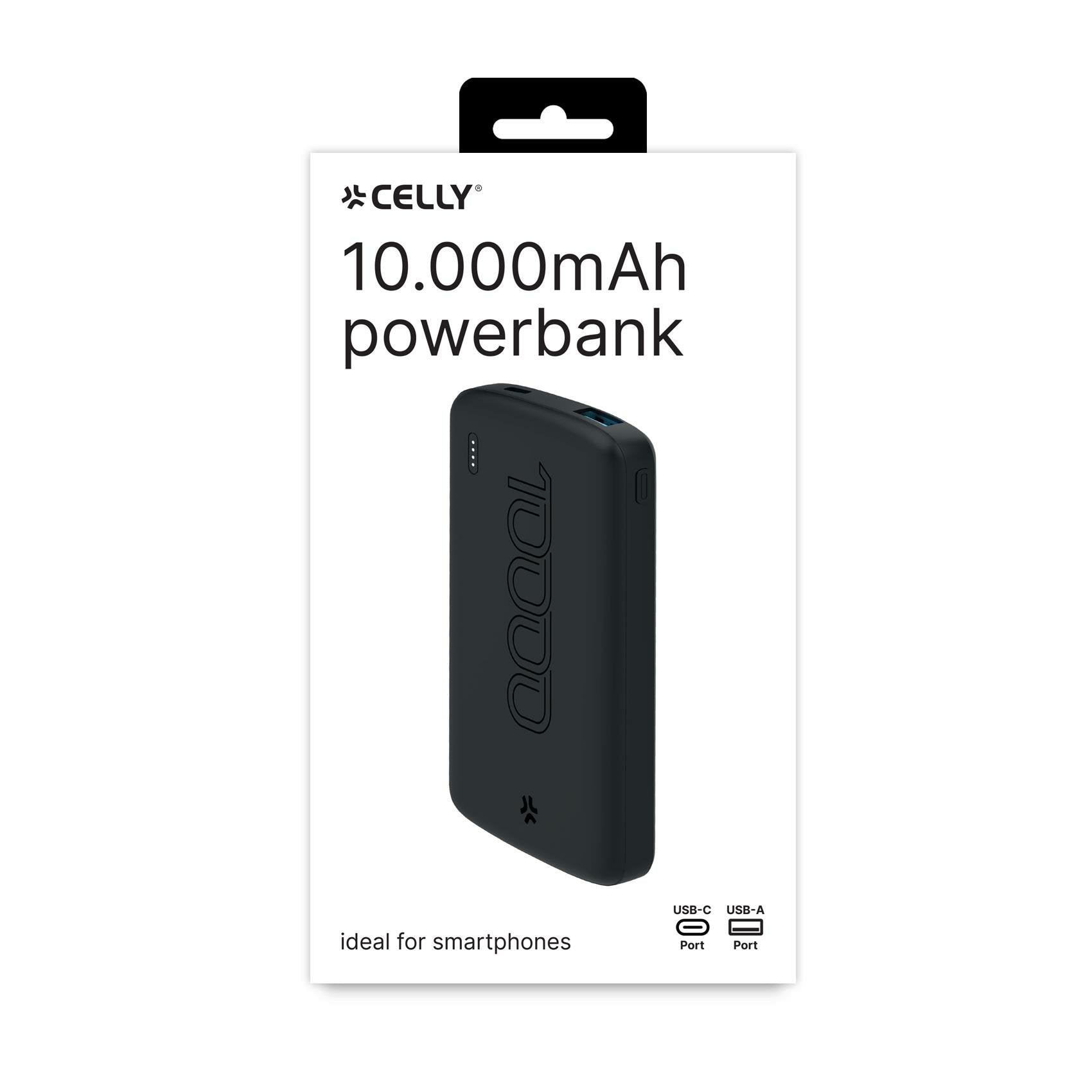 Celly Pbe10000evobk Batería Externa Litio 10000 Mah Negro