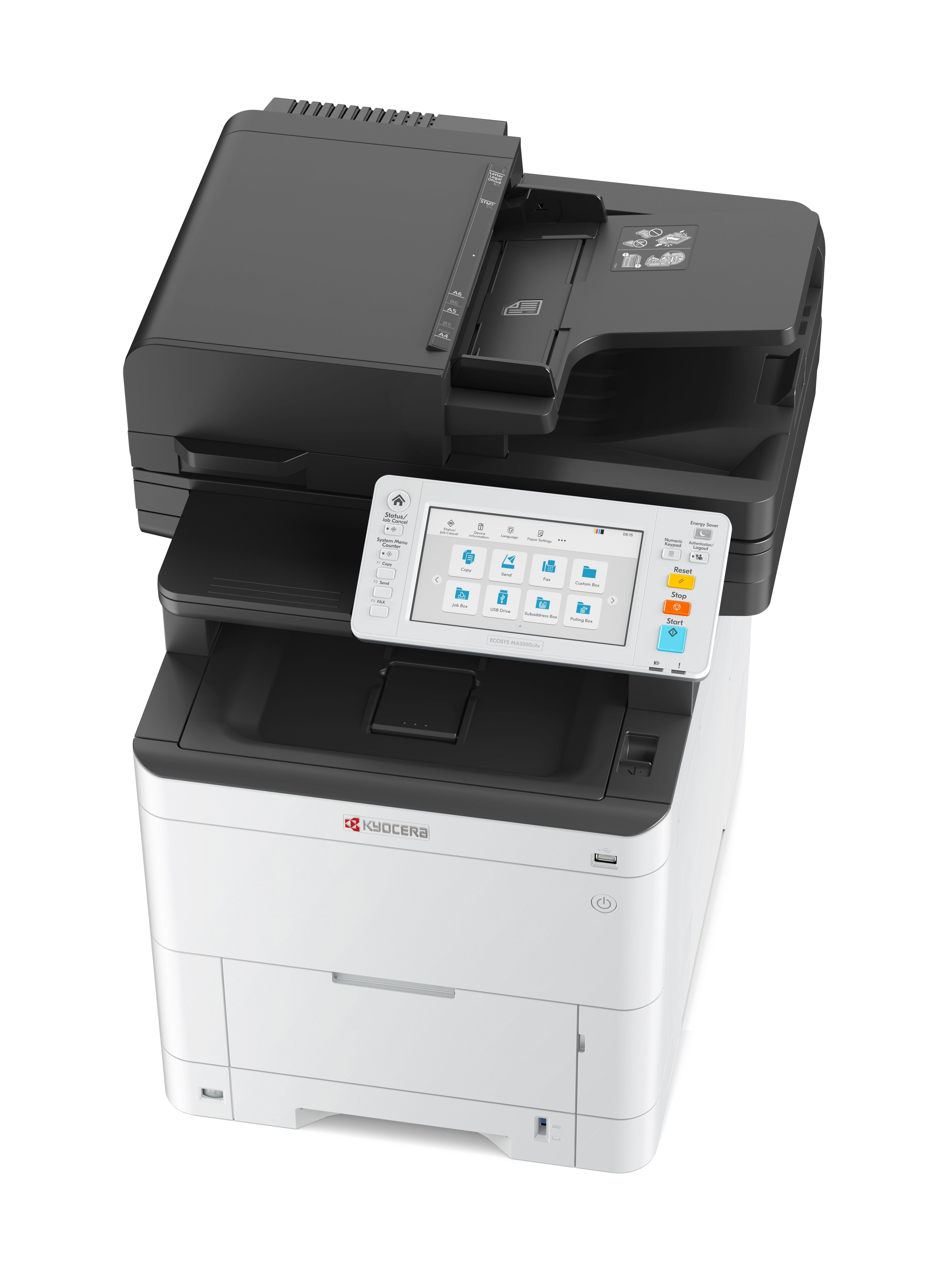 Kyocera Ecosys Ma3500cifx (Incl. 3 Años Kyocera Life Plus), Impresora Multifunción Gris/Negro, Usb, Lan, Escanear, Copiar, Fax, Hypas :870b61102z33nl0