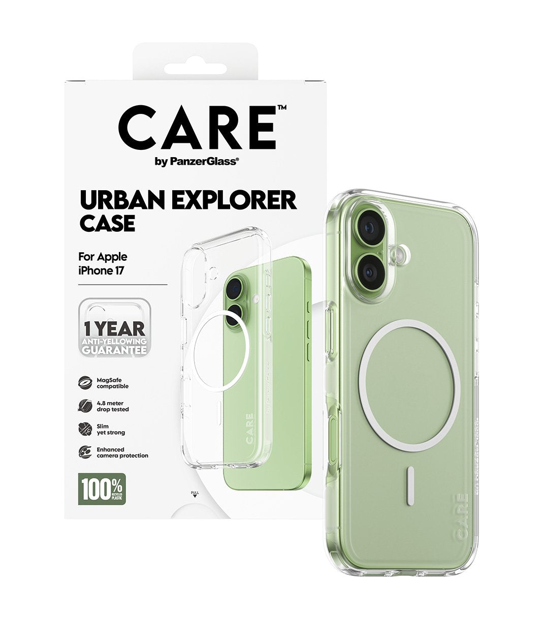 EAN 5715685026836 - PanzerGlass CARE™ by ® Urban Explorer Case Transparent w. White MagSafe iPhone 17 funda para teléfono móv imagen 5