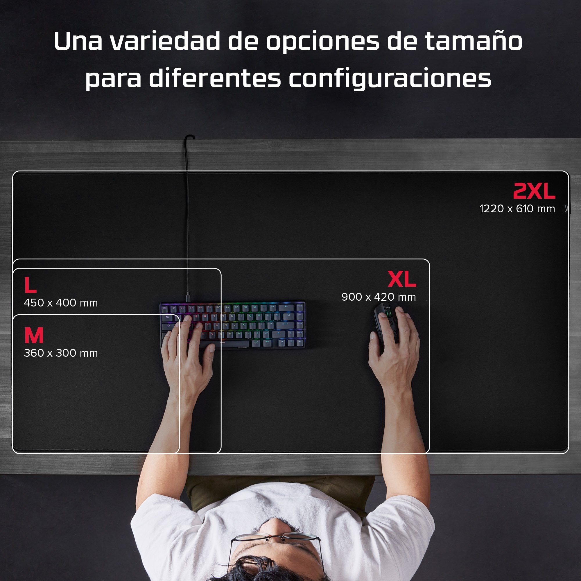 EAN 0196188567326 - HyperX Pulsefire Mat Gaming Mousepad (L) (HMPM1-L) Alfombrilla de ratón para juegos Negro imagen 4